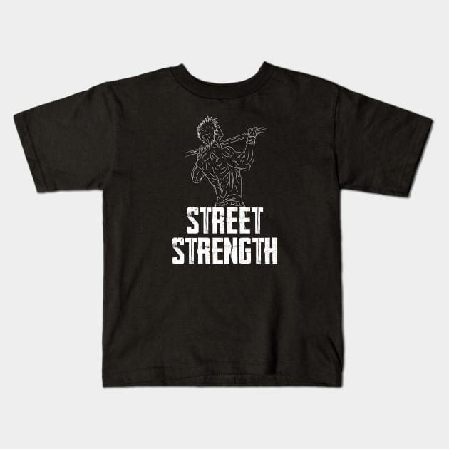 Street Workout Athlete Kids T-Shirt by Speevector